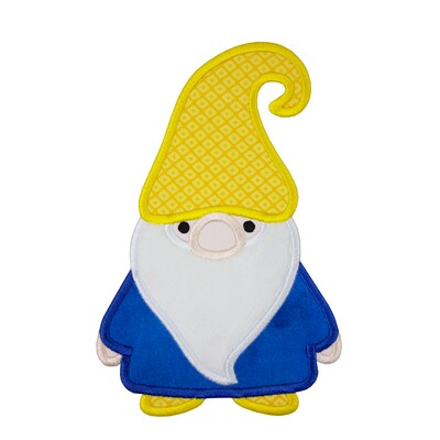 Gnome with Yellow Hat Sew or Iron on Patch - image1